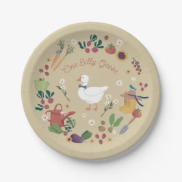 ワンガ間抜けース農家ガーデンテーマタン ペーパープレート