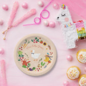 ワンガ間抜けース農家ガーデンテーマピーチ ペーパープレート (パーティー)