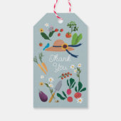 ワンガ間抜けース農家ガーデンテーマブルー ギフトタグ (裏面)