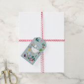 ワンガ間抜けース農家ガーデンテーマブルー ギフトタグ (より糸付き)