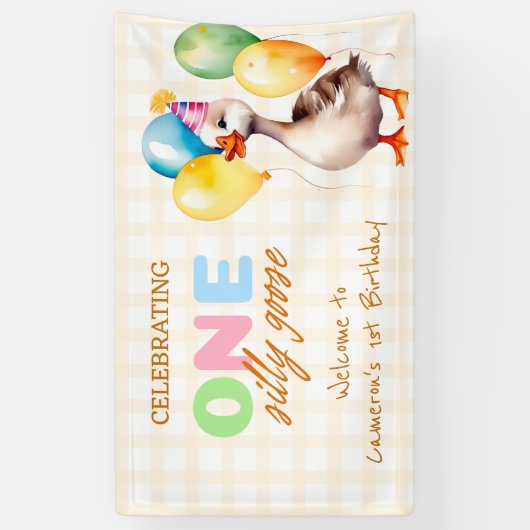 ワンガ間抜けース1位の誕生日ボーイガールウェルカム 横断幕 (縦)