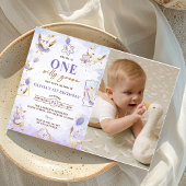 ワンガ間抜けース1歳の誕生日パーティー写真 招待状