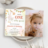 ワンガ間抜けース1歳の誕生日パーティー写真 招待状