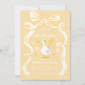 ワンガ間抜けース1st誕生日パーティー春誕生日 招待状 (正面)