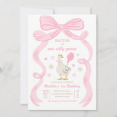 ワンガ間抜けース1st誕生日パーティー春誕生日 招待状 (正面)