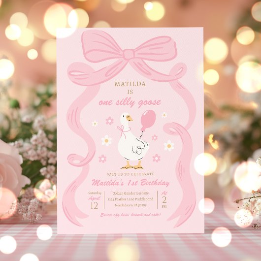 ワンガ間抜けース1st誕生日パーティー春誕生日 招待状