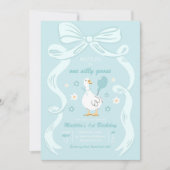 ワンガ間抜けース1st誕生日パーティー春誕生日 招待状 (正面)