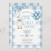 ワンガ間抜けース1thバースデーバルーンブルーギンガム 招待状 (正面/裏面)