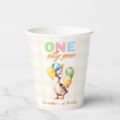ワンガ間抜けース1th誕生日イエロージンガムのプレイド 紙コップ (正面)