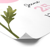 ワンガ間抜けース | ピンクのフローラガールズ1歳の誕生日 ポスター (角)