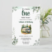 ワンキャンパーマウンテンフォレスト1st誕生日 招待状 (スタンド正面)