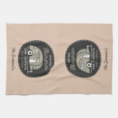 ワンキャンプサイトアットタイムキャンピパーソナライズされたング キッチンタオル (横)