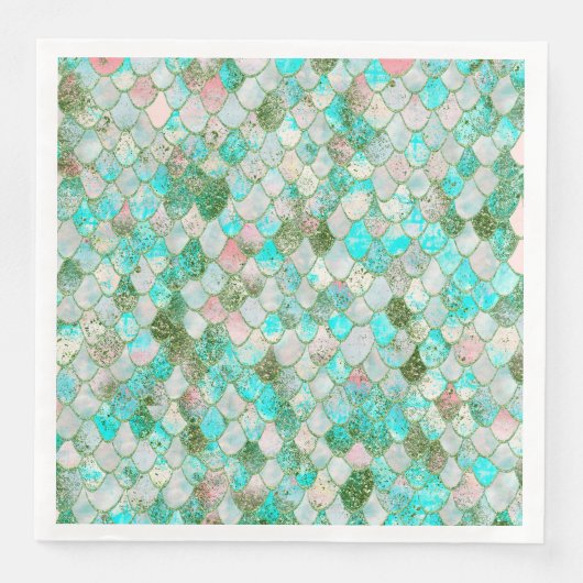 ワンキーウォーターカラーミントグリーングリッターマーメイドはかりで測 (正面)