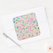 ワンキートレンディーレインボーガールメタルマーメイドはかりで測 スクエアシール (封筒)