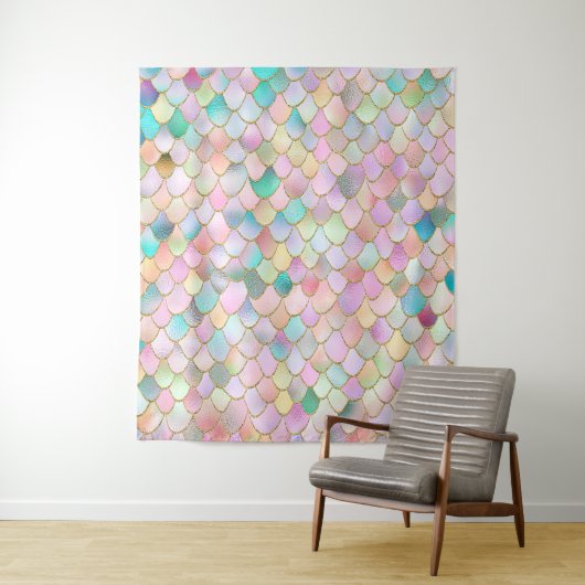 ワンキートレンディーレインボーガールメタルマーメイドはかりで測 タペストリー (インサイチュ)