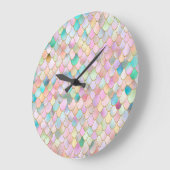 ワンキートレンディーレインボーガールメタルマーメイドはかりで測 ラージ壁時計 (傾斜)