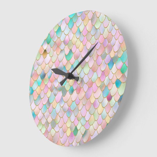 ワンキートレンディーレインボーガールメタルマーメイドはかりで測 ラージ壁時計 (傾斜)