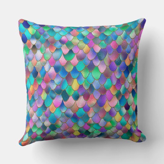 ワンキーレインボーグリッターメタルマーメイドはかりで測 クッション (裏面)