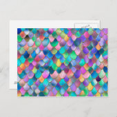 ワンキーレインボーグリッターメタルマーメイドはかりで測 ポストカード (正面/裏面)