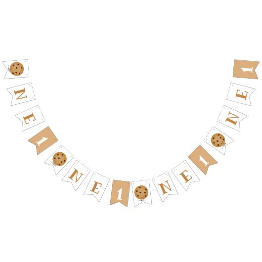 ワンクッキーベビー第1誕生日 バンティングフラッグ (全)