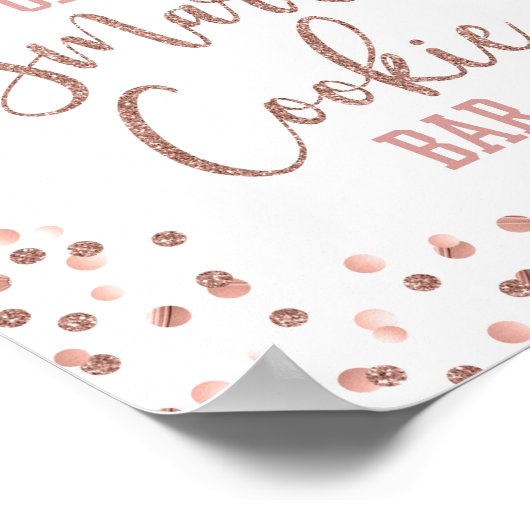 ワンクッキー頭が切れるバー卒業式サインバラ金ゴールド ポスター (角)