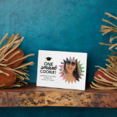 ワンクッキー頭が切れる卒業パーティーお祝い フォトプラーク (側面)