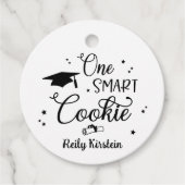 ワンクッキー頭が切れる卒業メッセージカード フェイバータグ (正面)