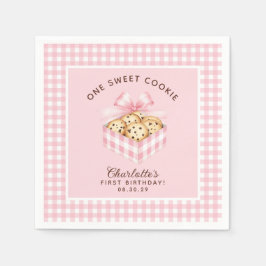 ワンクッ頭が切れるキーガールズファースト誕生日 スタンダードカクテルナプキン