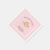 ワンクッ頭が切れるキーガールズファースト誕生日 スタンダードカクテルナプキン (角)