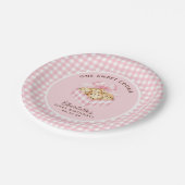 ワンクッ頭が切れるキーガールズファースト誕生日 ペーパープレート (アングル)