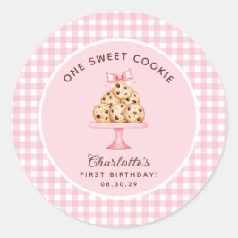 ワンクッ頭が切れるキーガールズファースト誕生日 ラウンドシール