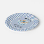 ワンクッ頭が切れるキーボーイズファースト誕生日 ペーパープレート (アングル)