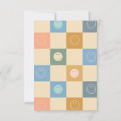 ワンクールなデュード男子のレトロファーストバースデー サンキューカード (裏面)