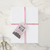 ワンクールガールズファースト誕生日市松模様にレトロ ギフトタグ (より糸付き)