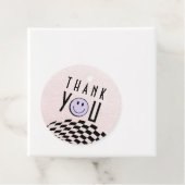 ワンクールガールズファースト誕生日市松模様にレトロ フェイバータグ (インサイチュ)