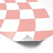 ワンクールガールズファースト誕生日市松模様にレトロ ポスター (コーナー)