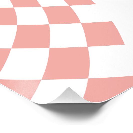 ワンクールガールズファースト誕生日市松模様にレトロ ポスター (コーナー)