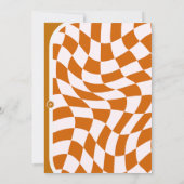 ワンクールデュード | ボーイズ 1st レトロ チェック柄 バースデー 招待状 (裏面)