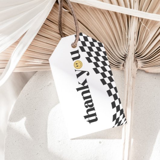 ワンクールボーイ初誕生日の市松模様に恵み ギフトタグ