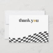 ワンクールボーイ初誕生日市松模様にレトロ サンキューカード (正面)