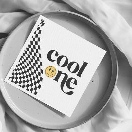 ワンクールボーイ初誕生日市松模様にレトロ スタンダードカクテルナプキン