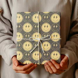 ワンクールボーイ初誕生日市松模様にレトロ ラッピングペーパー