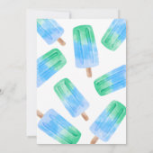 ワンクールポプシクルボーイ1歳の誕生日 招待状 (裏面)