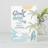 ワンクールレトロサーフ1st誕生日パーティー 招待状 (スタンド正面)