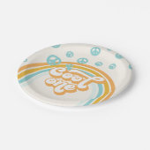 ワンクールレトロ少年1歳の誕生日 ペーパープレート (アングル)