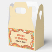 ワングルービーガールレトロレインボー1st誕生日パーティー フェイバーボックス (オープン)