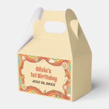 ワングルービーガールレトロレインボー1st誕生日パーティー