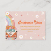 ワングルービーガールレトロレインボー1st誕生日 エンクロージャーカード (正面)