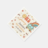 ワングルービーレトロレインボー1st誕生日 スタンダードカクテルナプキン (角)