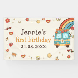 ワングルービーレトロレインボー1st誕生日 横断幕